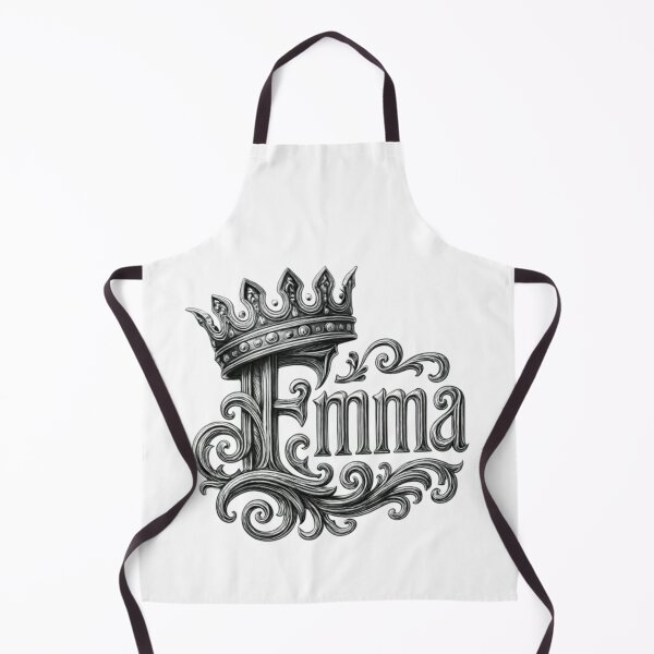 Item preview, Emma – Ornate Royal Lettering with Crown | Elegant Monochrome Design designed and sold by Williams Anderson.
