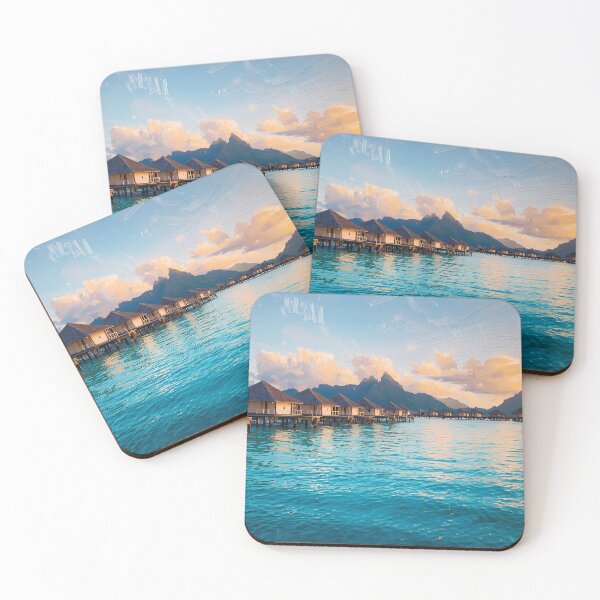Item preview, Bora Bora Overwater Sunset Retreat designed and sold by RkskArt.