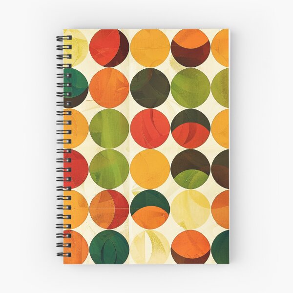 Item preview, Mid-Century Modern Colorful Textured-Style Aesthetic Circles Pattern designed and sold by DEC02.
