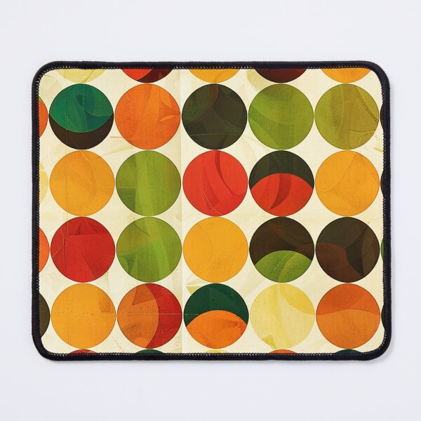 Item preview, Mid-Century Modern Colorful Textured-Style Aesthetic Circles Pattern designed and sold by DEC02.