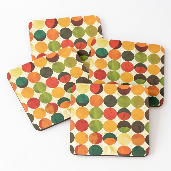 Item preview, Mid-Century Modern Colorful Textured-Style Aesthetic Circles Pattern designed and sold by DEC02.