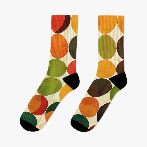 Item preview, Mid-Century Modern Colorful Textured-Style Aesthetic Circles Pattern designed and sold by DEC02.