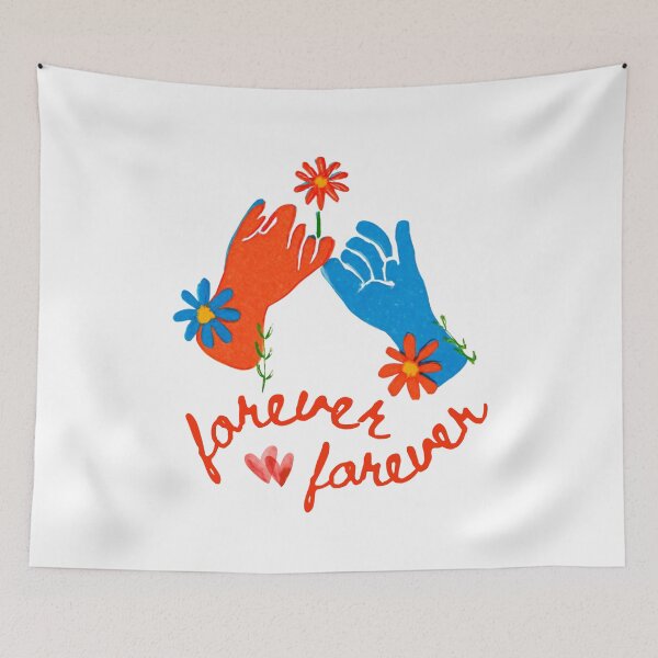 Item preview, Forever Forever Pinky Promise Retro Illustration designed and sold by eMKa82.
