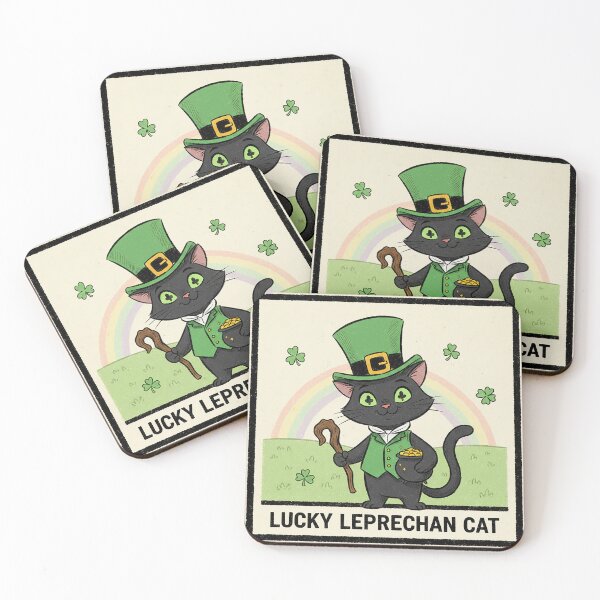 Item preview, Lucky Leprechaun Cat – Irish Retro Sketch designed and sold by VisualRotaStudio .