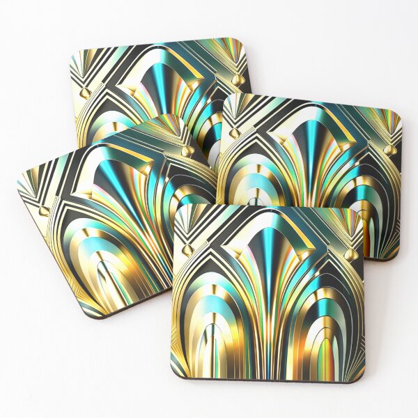 Item preview, GOLD GOLD - Art Deco - PATTERN  designed and sold by CleverCulture.