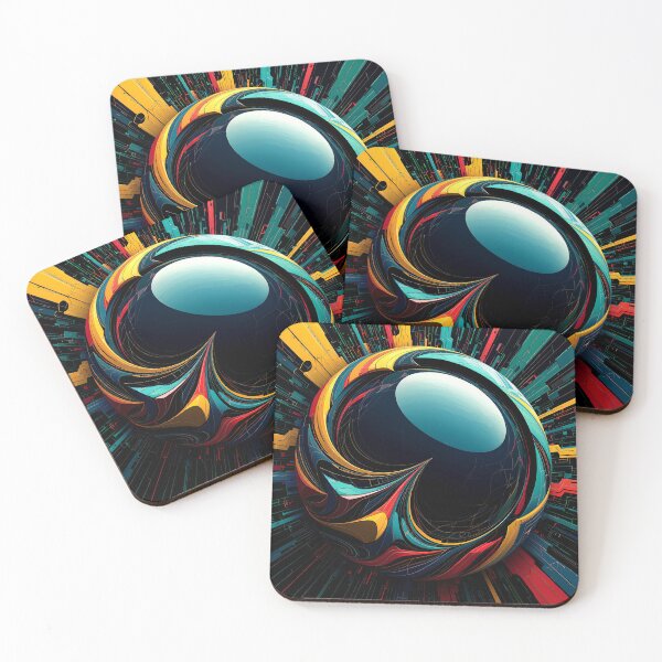 Item preview, Luminous Vortex in Blue and Flame  designed and sold by Jlbcartgallery.
