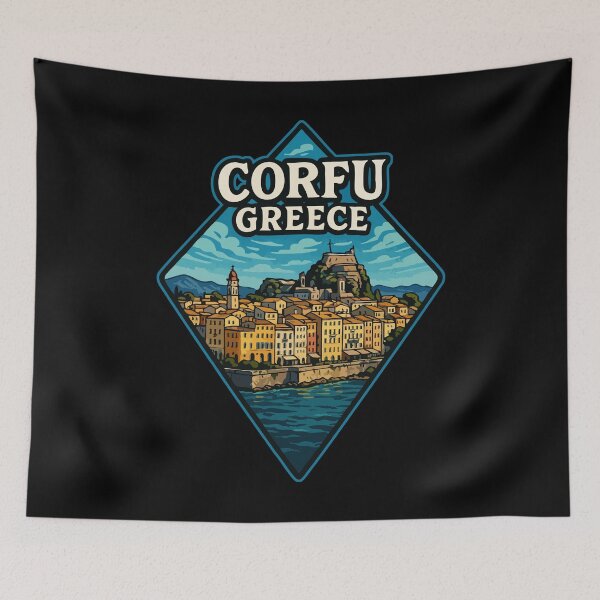 Item preview, Corfu Island Greece Travel designed and sold by TomFrontierArt.