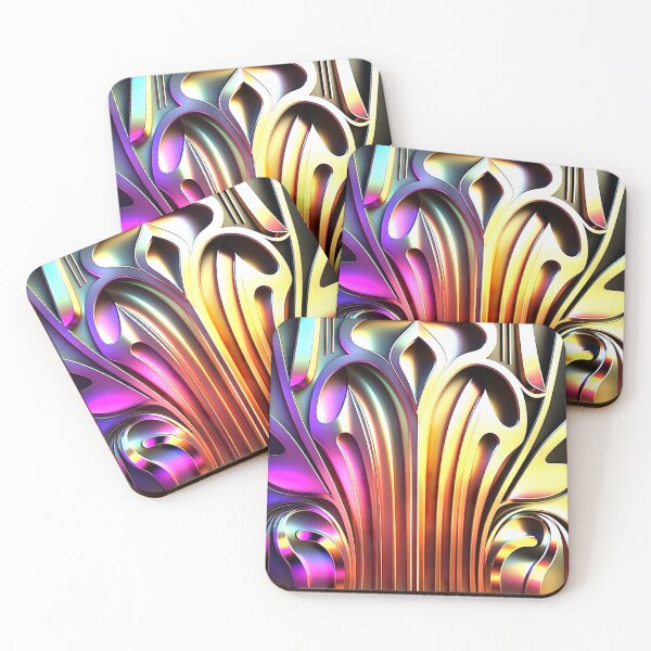 Item preview, ATLANTEAN CHROME - Art Deco - PATTERN designed and sold by CleverCulture.