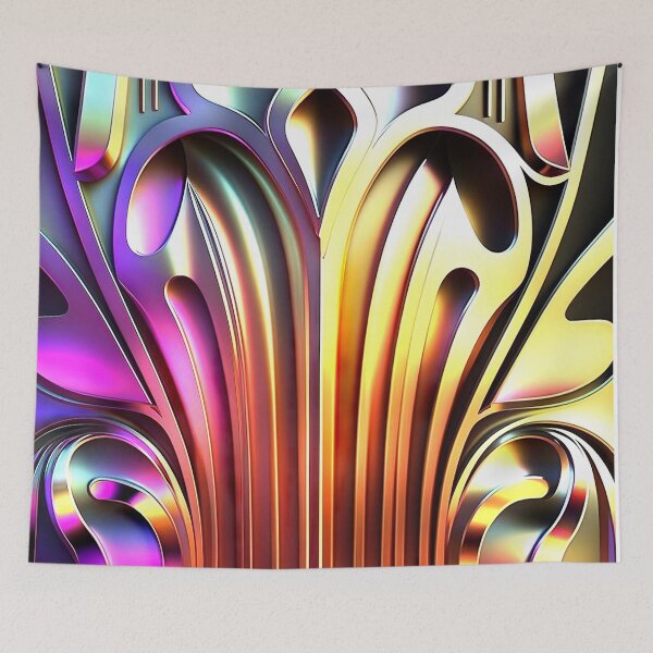 Item preview, ATLANTEAN CHROME - Art Deco - PATTERN designed and sold by CleverCulture.