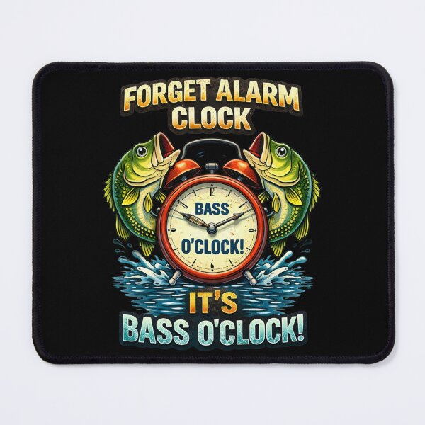 Item preview, Forget Alarm Clock – It’s Bass O’Clock Funny Fishing T-Shirt designed and sold by KapiPrint.