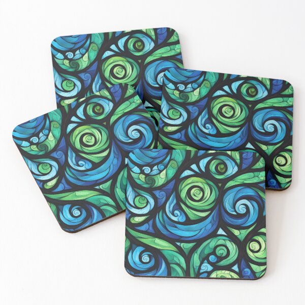 Aperçu de l'œuvre Nouvelle-Zélande Maori Paua Pattern Koru Design 781 créée et vendue par GrinGalore.