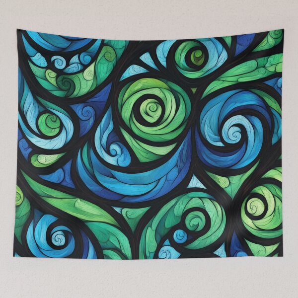 Aperçu de l'œuvre Nouvelle-Zélande Maori Paua Pattern Koru Design 781 créée et vendue par GrinGalore.