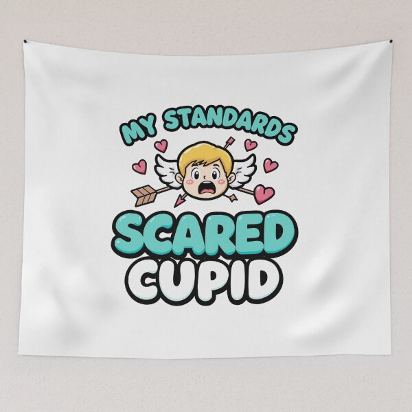 Item preview, My Standards Scared Cupid. Funny Anti Valentine Cute Cupid Arrow Design designed and sold by Aarvya Fashion Club ( A.F.C ).