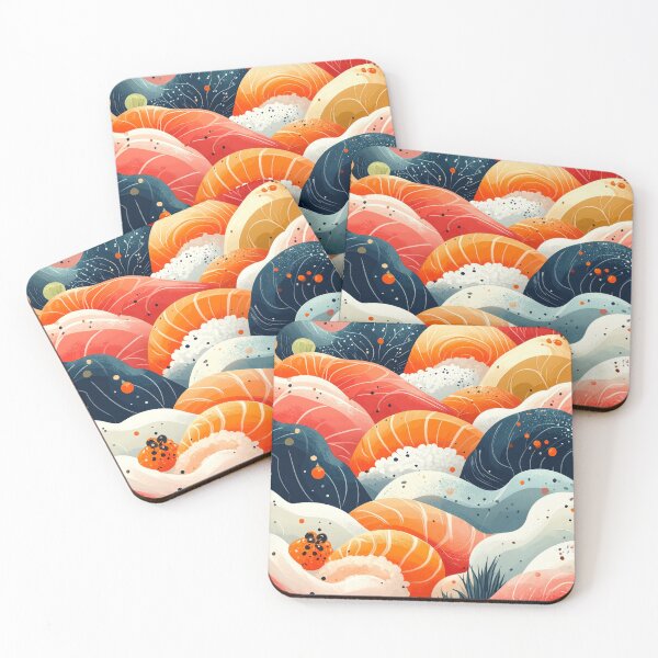 Item preview, Abstract Sushi Pattern Japanese Food designed and sold by MIXER'07.