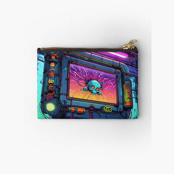 Item preview, Neon Warning System – Cyberpunk Skull Interface designed and sold by athanasioungr.