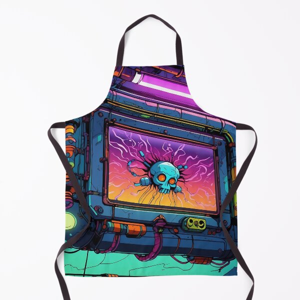Item preview, Neon Warning System – Cyberpunk Skull Interface designed and sold by athanasioungr.