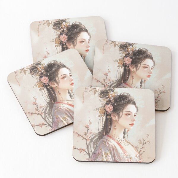 Item preview, Elegant Hanfu Girl with Cherry Blossoms designed and sold by IdeaSmith.