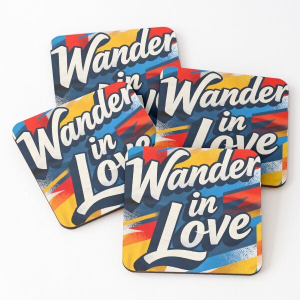 Item preview, Wander in Love – Vibrant Travel Love Typography designed and sold by FreeFromDefault.