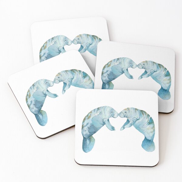 Item preview, Manatees in Love designed and sold by Coastal Watercolors by Laura.
