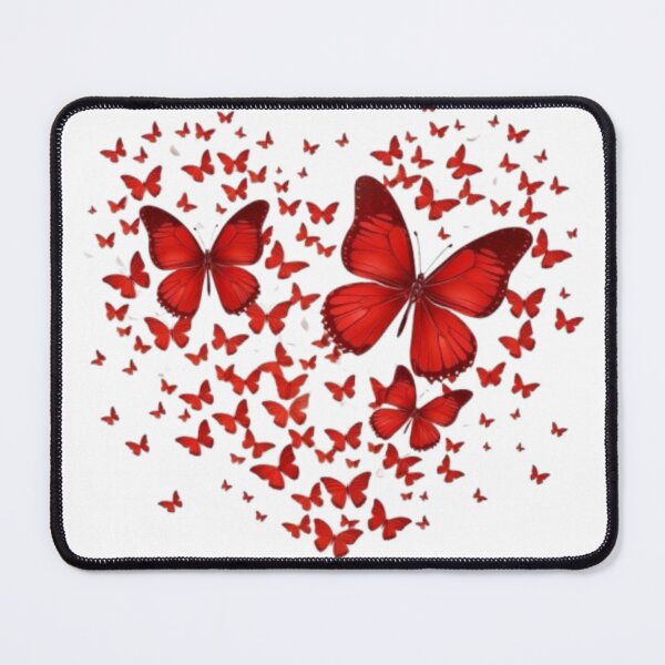 Item preview, Red Butterfly Heart – A Symbol of Passion and Love designed and sold by AesthinkArt.