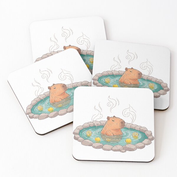 Item preview, Kawaii Capybara Japanese Onsen Bath designed and sold by SholoStudio.