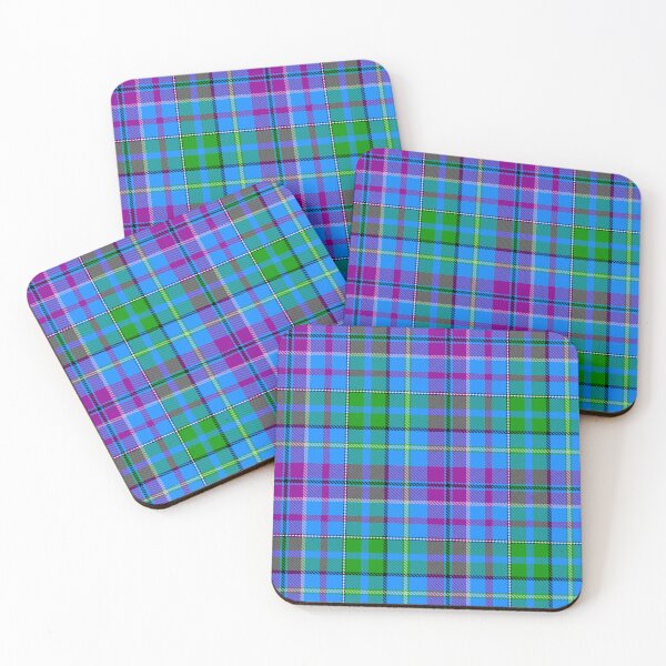 Item preview, Purple and Green Tartan Plaid On Blue Background  designed and sold by PatternTitan.