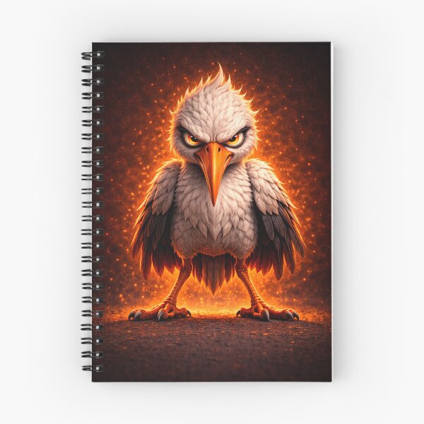 Item preview, Angry Stork | Cute Dark Cartoon Aesthetic (Fiery Orange Glow) designed and sold by ᗩᑎTOᑎ OᒪEKSIYEᑎKO.