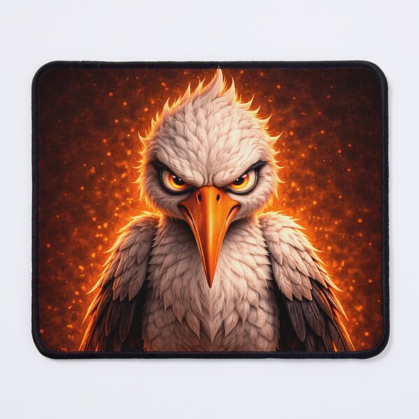 Item preview, Angry Stork | Cute Dark Cartoon Aesthetic (Fiery Orange Glow) designed and sold by ᗩᑎTOᑎ OᒪEKSIYEᑎKO.