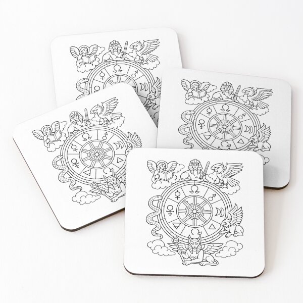Item preview,  Wheel of Fortune Tarot Card – Major Arcana X, Esoteric Destiny Symbol designed and sold by m-litomirskaya.