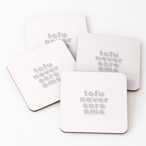 Item preview, tofu never screams, vegan, vegetarian, veggie, veg, plant-based designed and sold by vegan-impact.