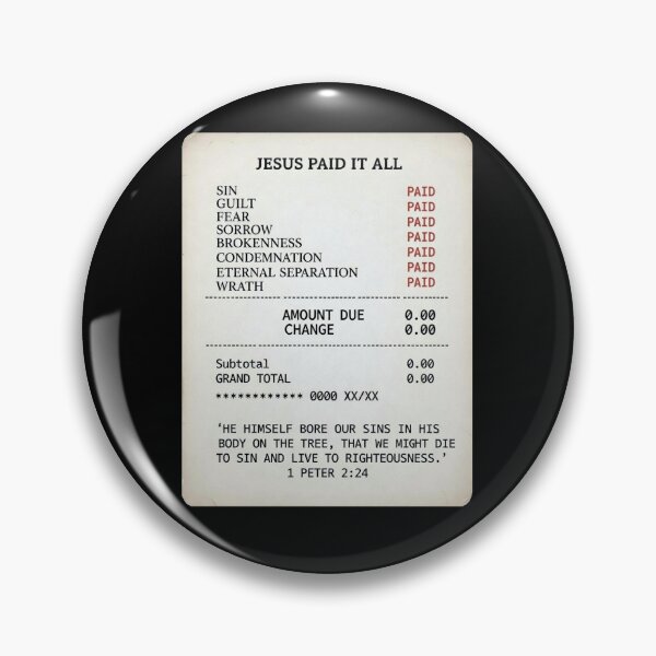 Item preview, Jesus Paid It All (salvation receipt) designed and sold by CreatureHouse95.
