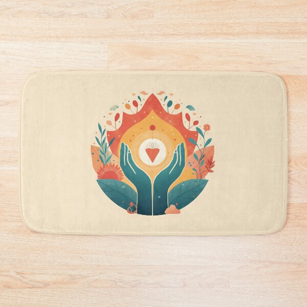 Item preview, Radiant Compassion - Minimalist Boho Hands & Heart Emblem designed and sold by Flow19.