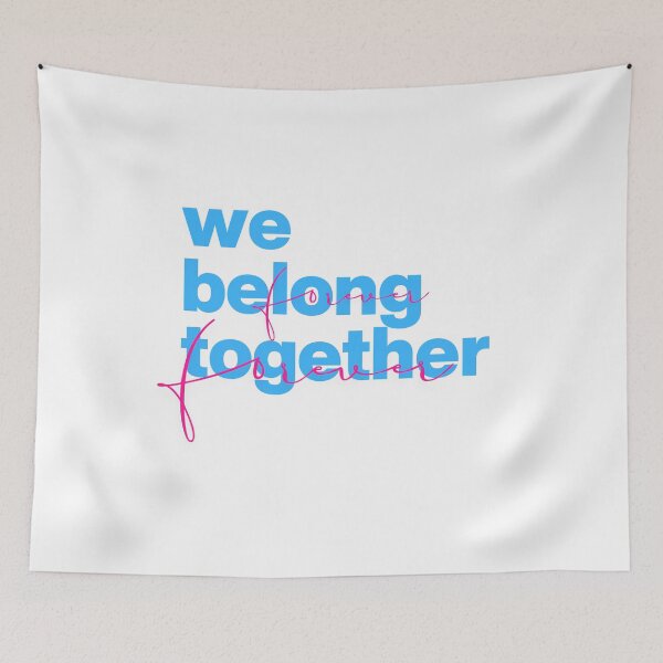 Item preview, We belong together typography blue designed and sold by eMKa82.