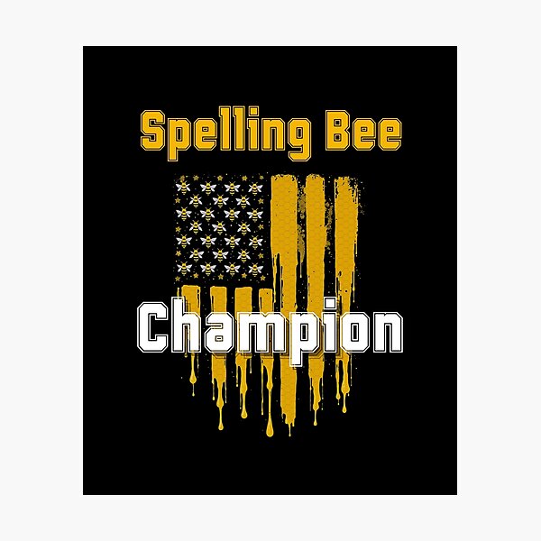 Item preview, Spelling Bee Champion – Varsity Team Typography designed and sold by MK-Charlie.