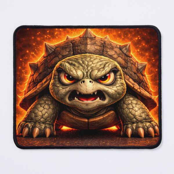 Item preview, Angry Turtle | Cute Dark Cartoon Aesthetic (Fiery Orange Glow) designed and sold by ᗩᑎTOᑎ OᒪEKSIYEᑎKO.