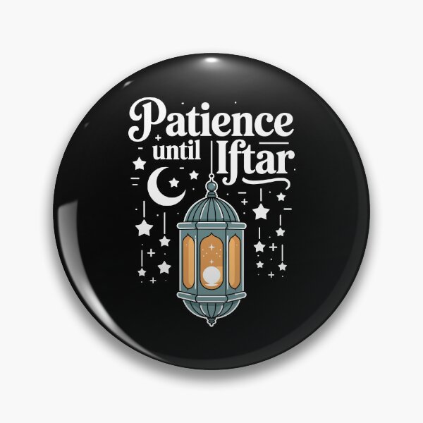 Item preview, Patience Until Iftar Ramadan Lantern Fasting Night Quote designed and sold by MuniraWearify.