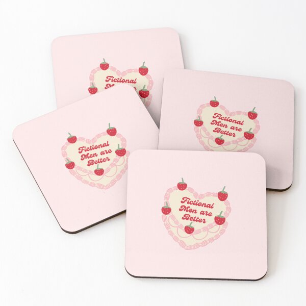 Item preview, Fictional Men are Better Vintage Heart Cake Bookish Sticker designed and sold by theintentionalteacher.