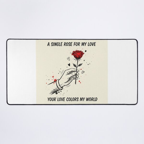 Item preview, The Gift: Red Flower Silhouette designed and sold by VisualRotaStudio .