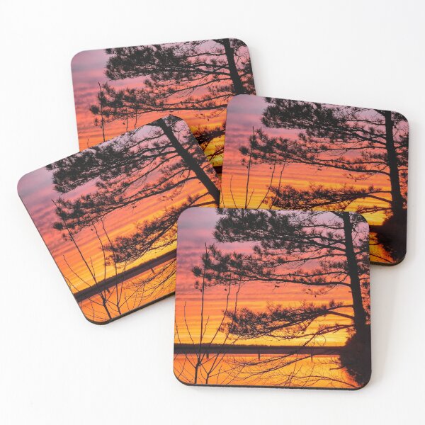 Item preview, The Sentinel Pine Tree Ozark Sunset Silhouette designed and sold by DewDropMountain.