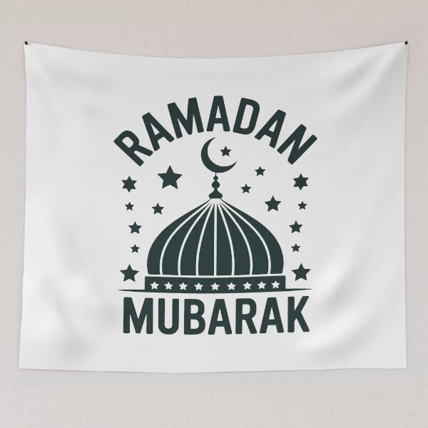 Item preview, Ramadan Mubarak Mosque Dome Crescent Star Islamic Quote designed and sold by MuniraWearify.