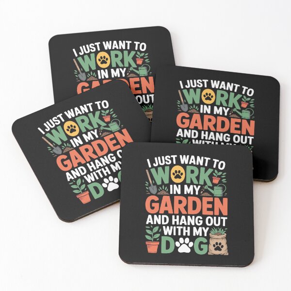 Item preview, I Just Want To Work In My Garden And Hang Out With My Dog designed and sold by jkrphoto.