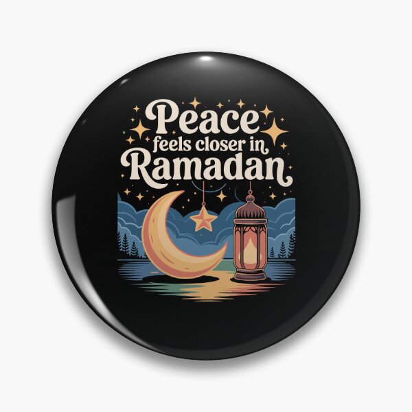 Item preview, Peace Feels Closer in Ramadan Crescent Moon Lantern Quote designed and sold by MuniraWearify.