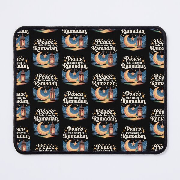 Item preview, Peace Feels Closer in Ramadan Crescent Moon Lantern Quote designed and sold by MuniraWearify.
