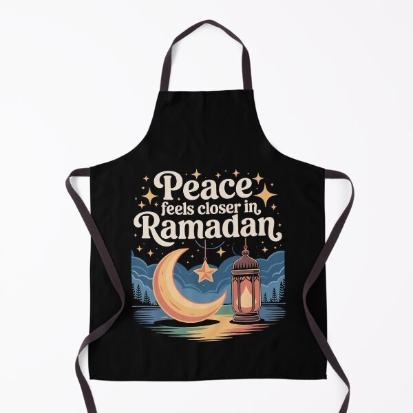 Item preview, Peace Feels Closer in Ramadan Crescent Moon Lantern Quote designed and sold by MuniraWearify.