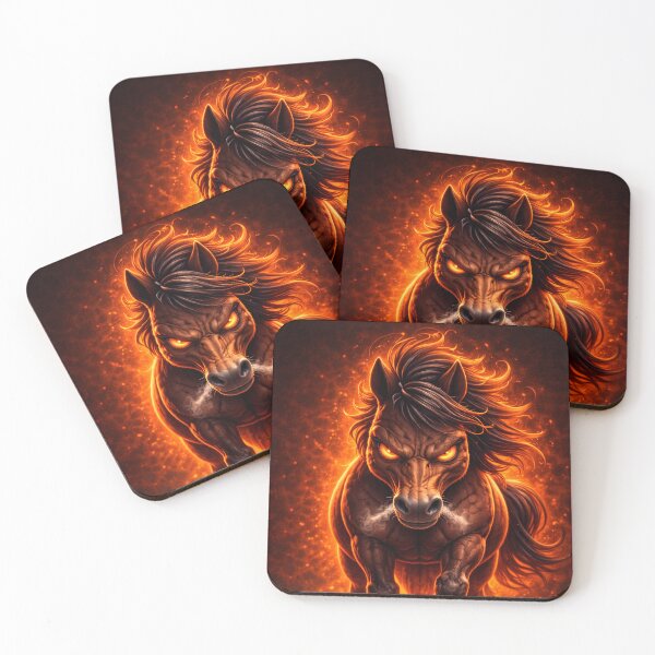Item preview, Year of the Fire Horse | Angry Horse Dark Aesthetic (Fiery Orange Glow) designed and sold by ᗩᑎTOᑎ OᒪEKSIYEᑎKO.