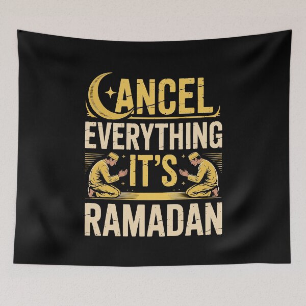 Item preview, Cancel Everything It’s Ramadan Muslim Prayer Reflection Quote designed and sold by MuniraWearify.