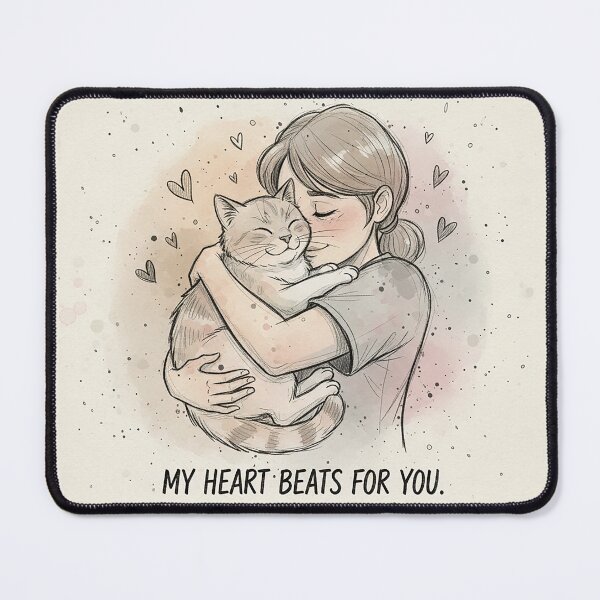 Item preview, Infinite Bond: Hug with Cat Sketch designed and sold by VisualRotaStudio .