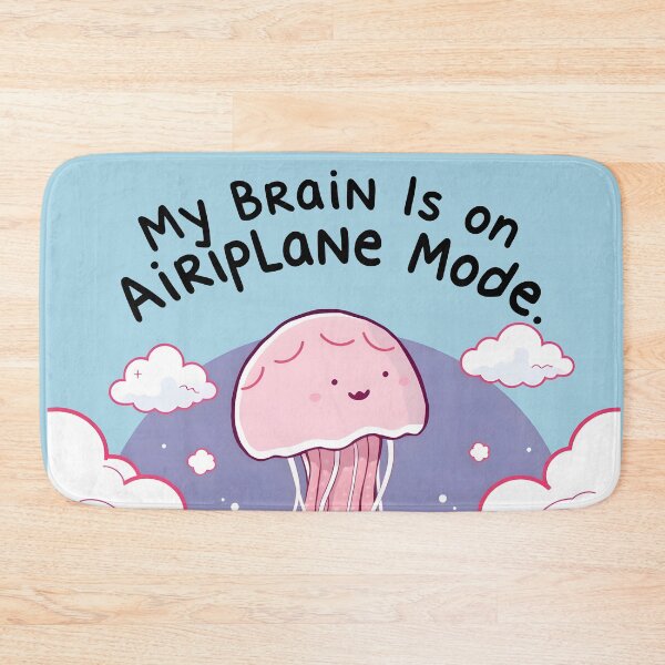Item preview, My Brain is on Airplane Mode - Funny Jellyfish Brain Fog Relatable Humor Design designed and sold by Amplify-n-Co.