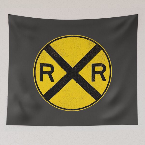 Item preview, Retro Weathered Rail Sign RR Crossing  designed and sold by donwillisjrart.