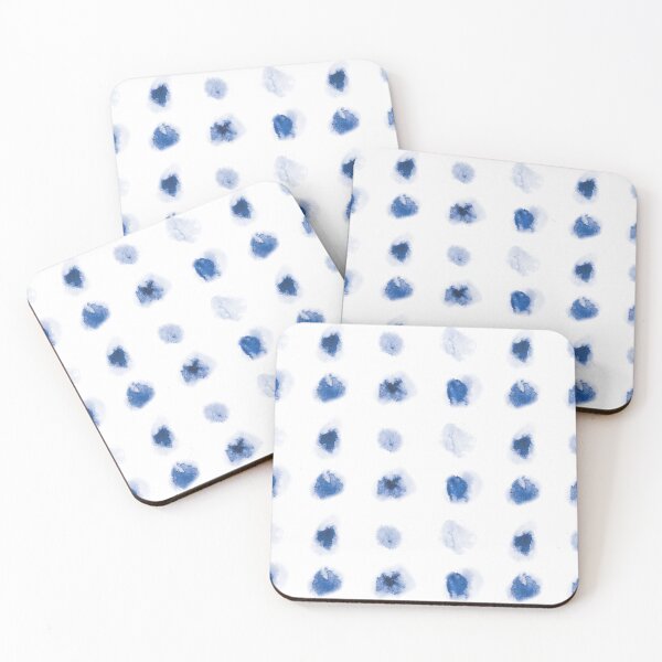 Item preview, Navy Watercolor Polk-a-dot Repeated Pattern designed and sold by Kara Draws.